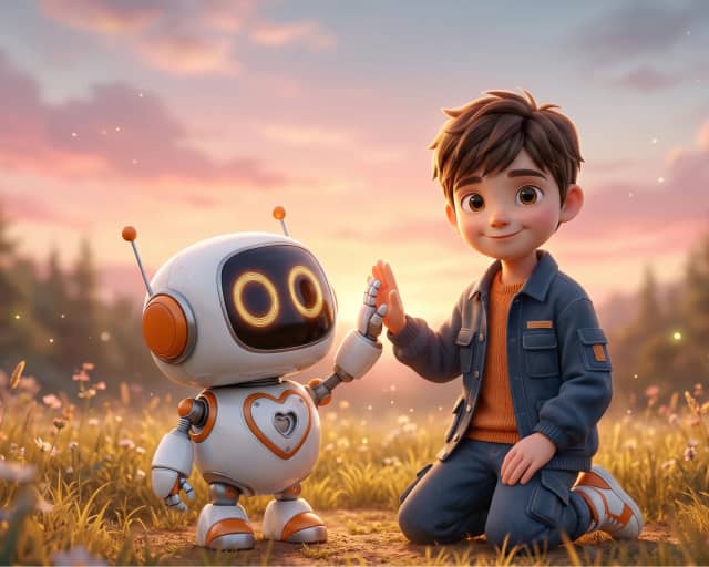 The Boy and the Little Robotukas